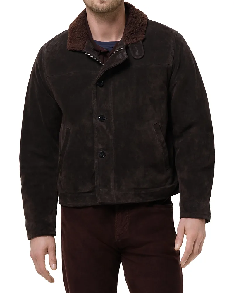 Fleece Collar Leather Deck Jacket by Citizens of Humanity