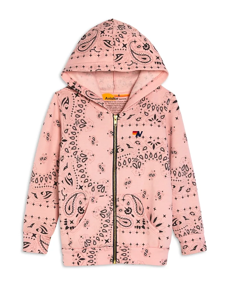 Bandana Print Zip Hoodie by Aviator Nation