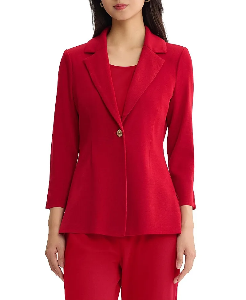 Single-Button Knit Jacket by Ming Wang