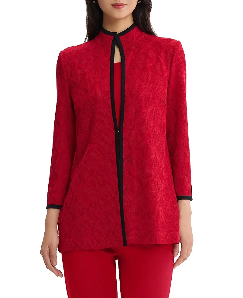Classic Diamond Knit Jacket by Ming Wang