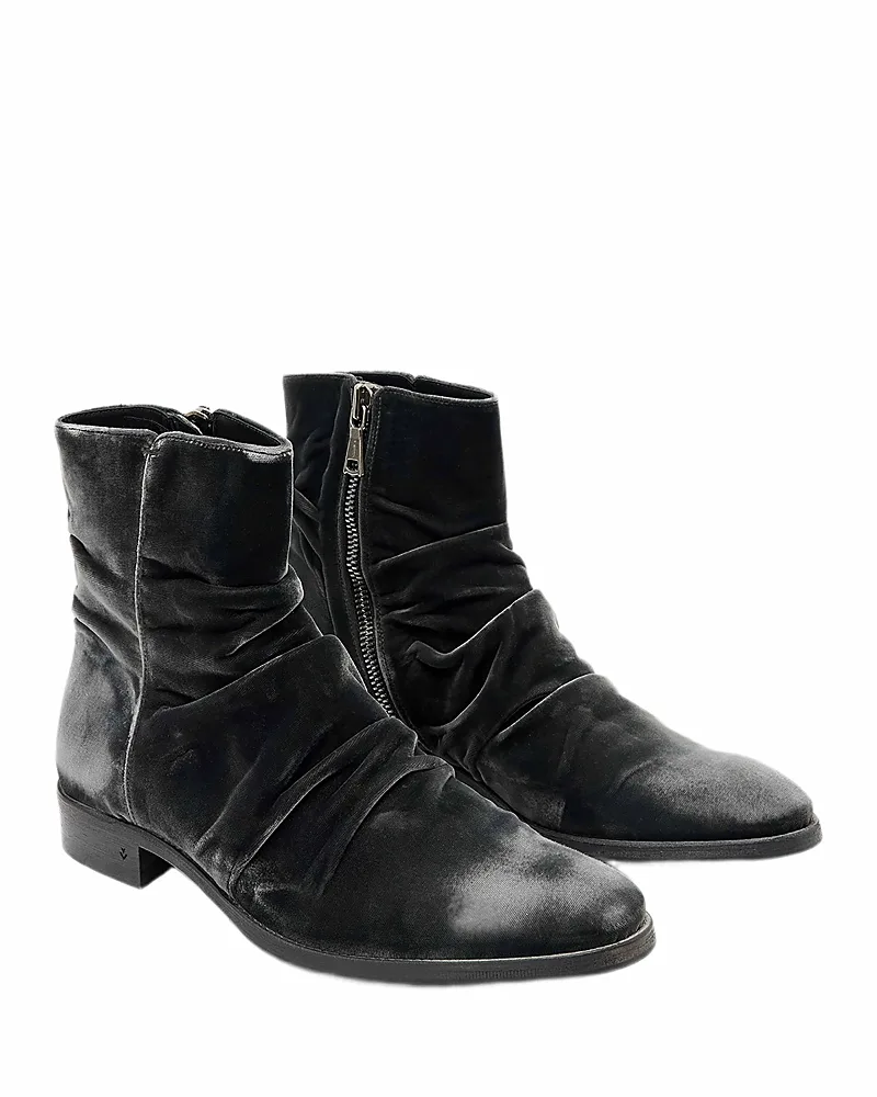 Morrison Sharpei Ruched Leather Boots by John Varvatos