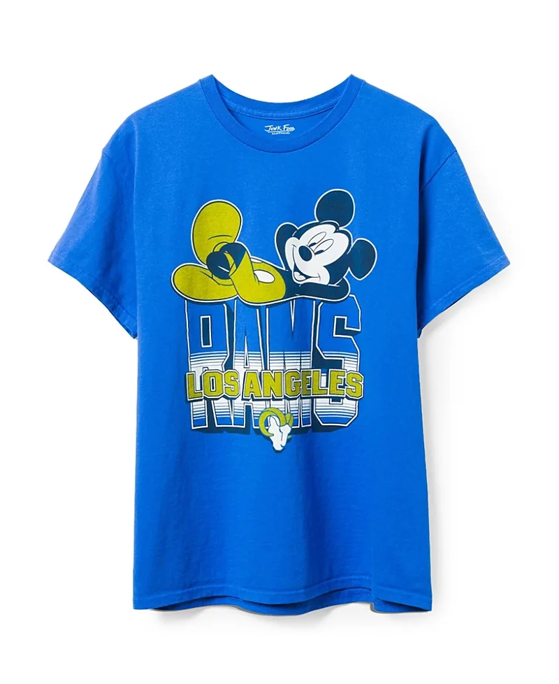 Los Angeles Rams Mickey Kick Back Tee by Junk Food