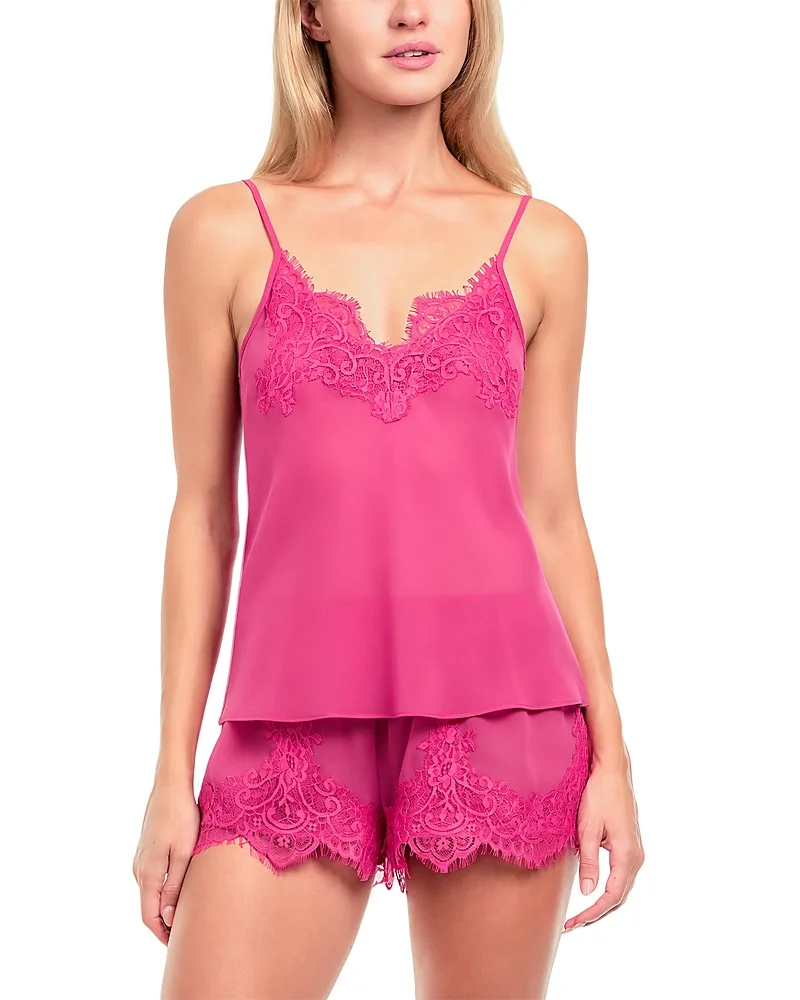 Lace Trim Chiffon Cami & Shorts Pajama Set by In Bloom By Jonquil