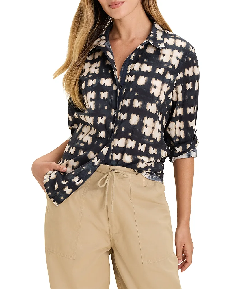 Shibori Cotton Shirt by Nic+Zoe