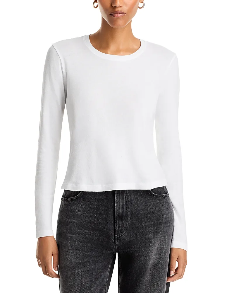 Leanne Long Sleeve Crewneck Cotton Tee