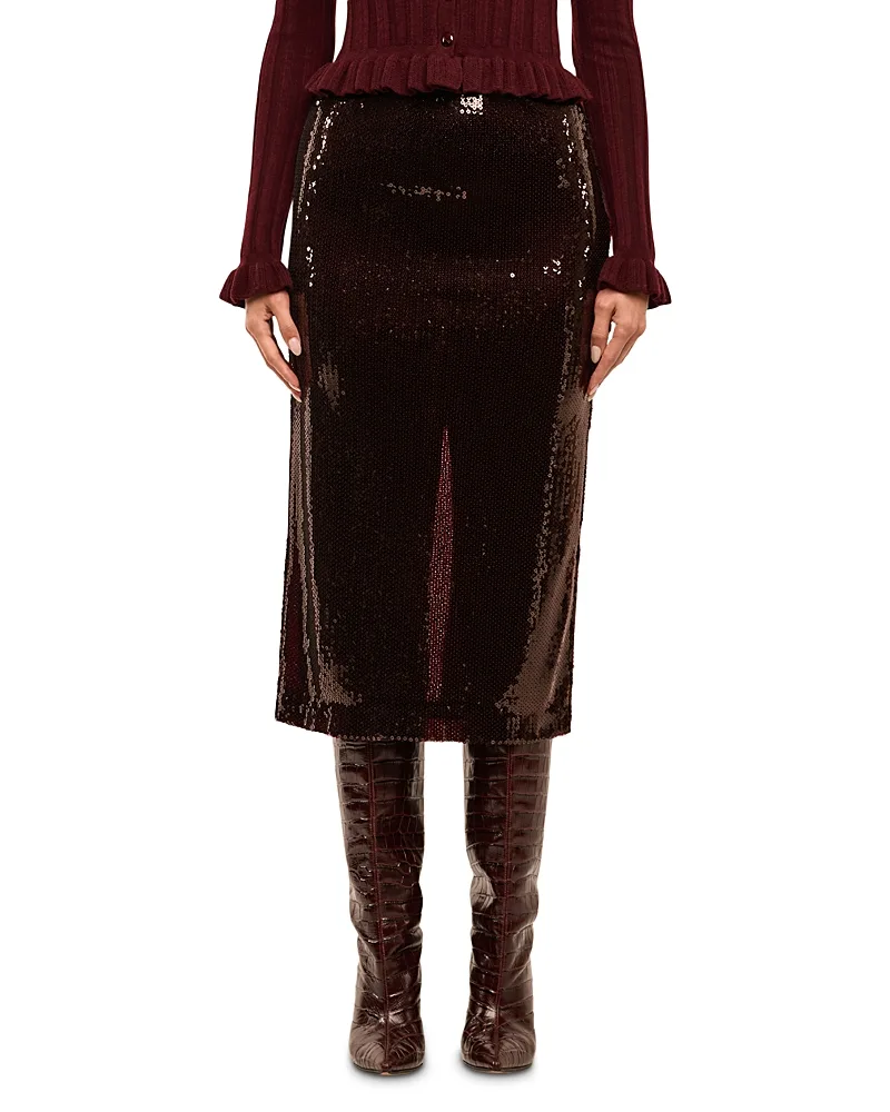 Makena Sequin Midi Pencil Skirt by L'AGENCE