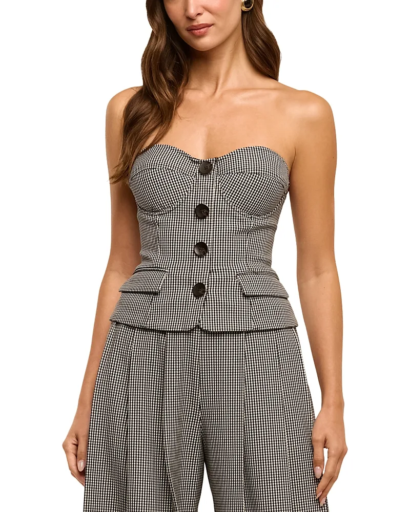 Genevieve Strapless Corset Vest Top by L'AGENCE