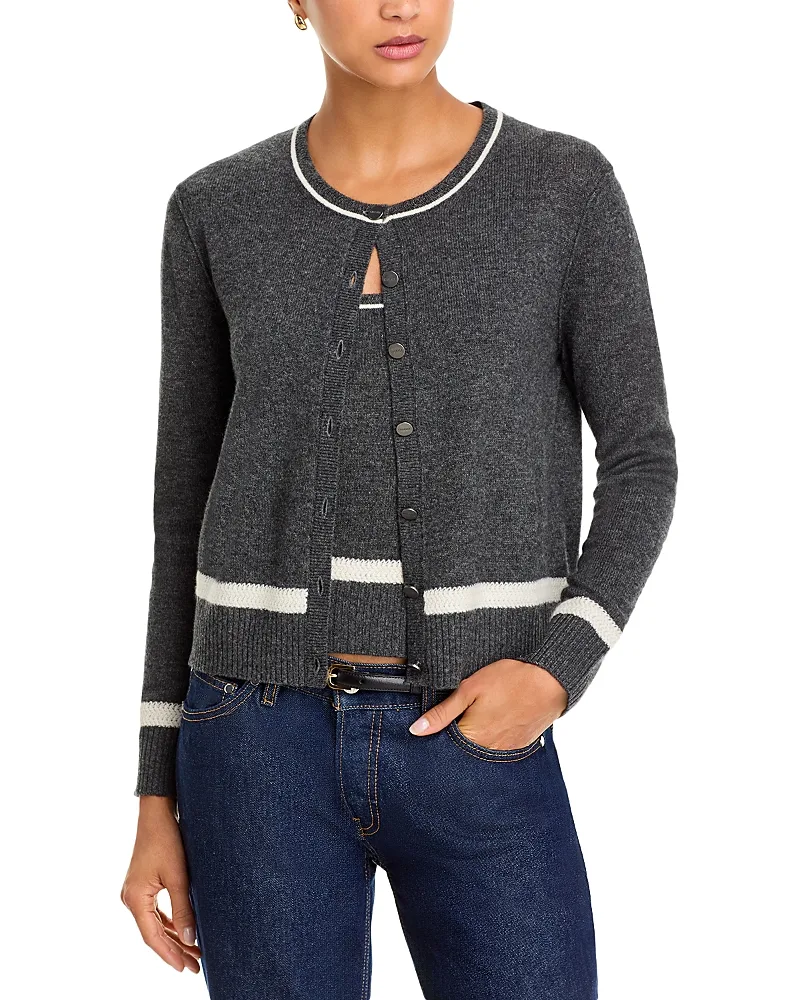 Malone Cashmere Crewneck Cardigan