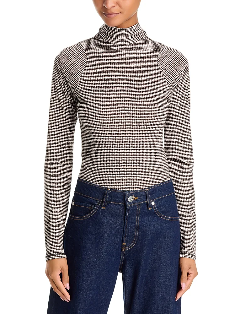 Shaw Paneled Long Sleeve Turtleneck Top by rag & bone