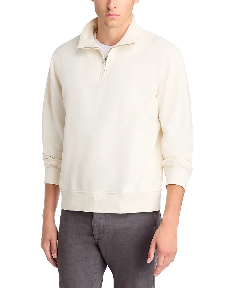 Washed Cotton Terry Quarter Zip Sweatshirt by rag & bone
