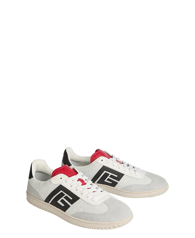 Swan Suede and Smooth Leather Trainers by Balmain