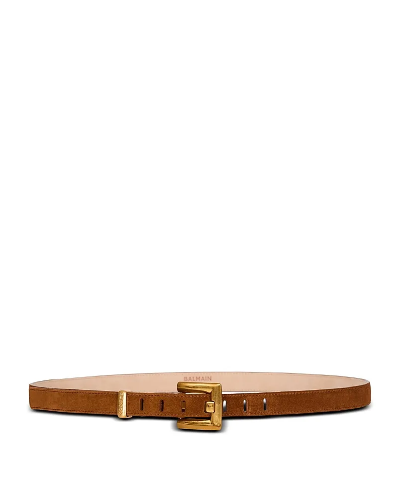 Anthem Suede Leather Belt by Balmain