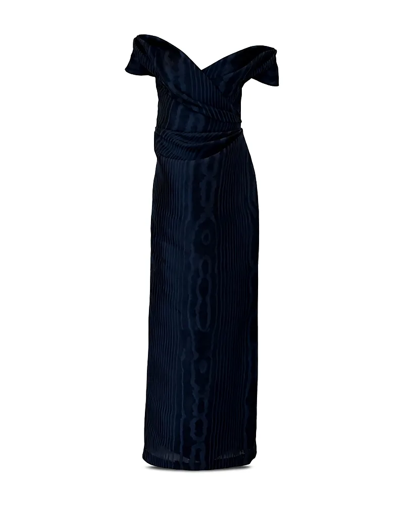 Silk Off Shoulder Gown by Oscar de la Renta