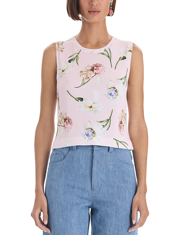 Floral Printed Twinset Tank by Oscar de la Renta
