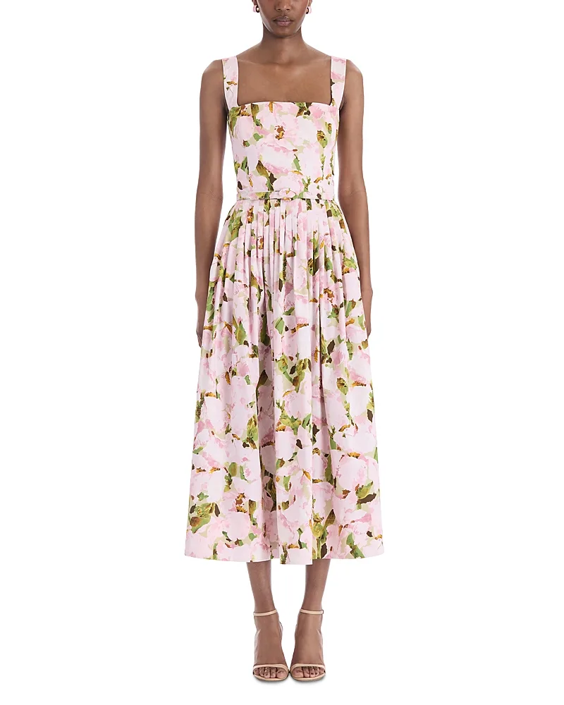 Iris Cotton Stretch Watercolor Dress