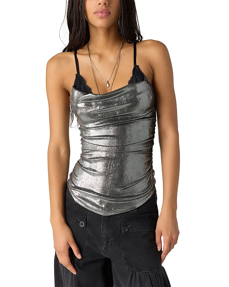 Midnight Luster Ruched Cami by Free People