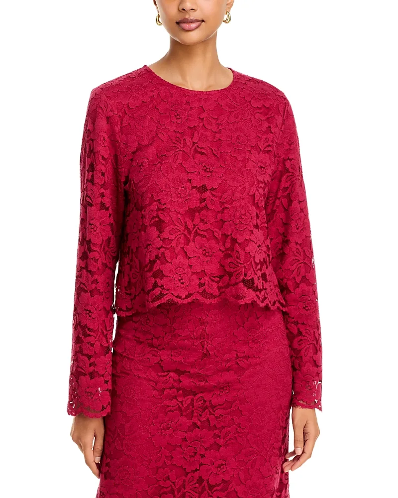 Monreaux Long Sleeve Lace Crop Top