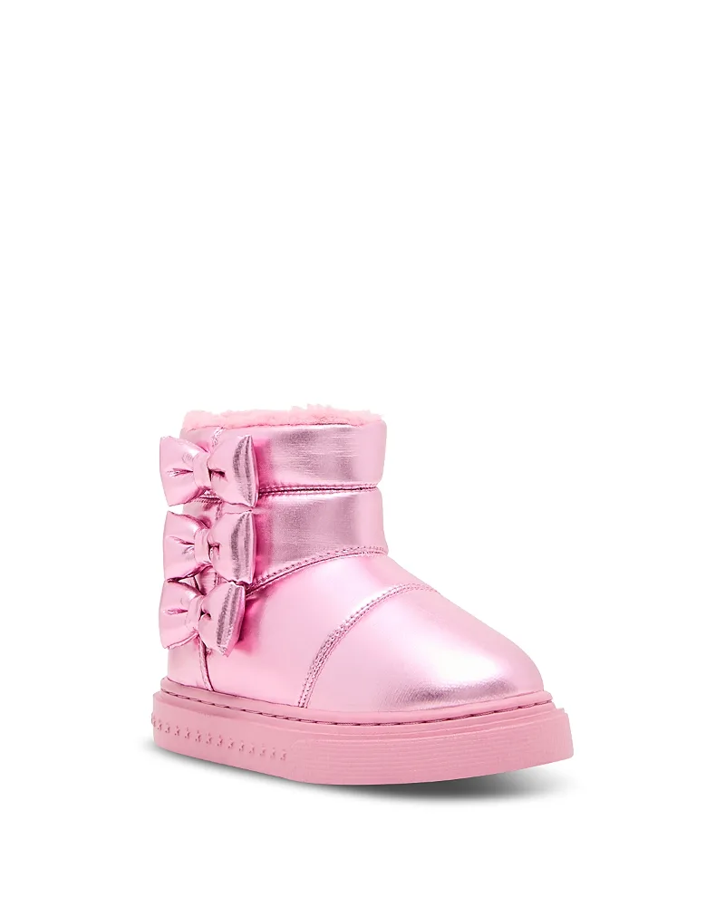 TheArt Metallic Bow Booties by Steve Madden