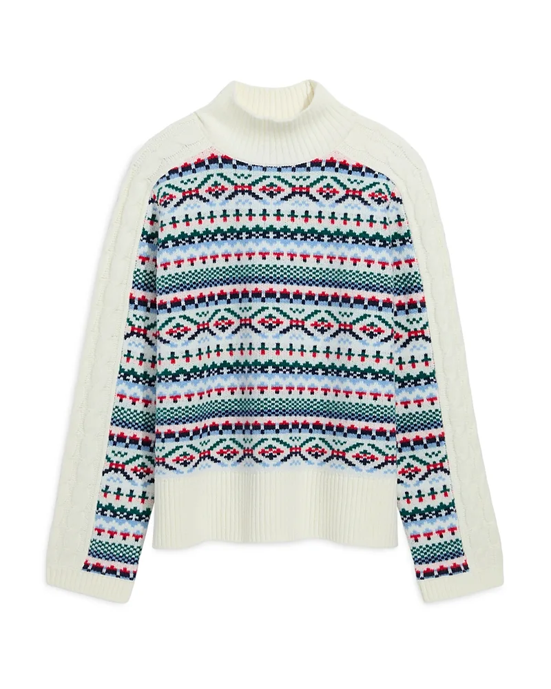 Fair Isle Mock Neck Sweater