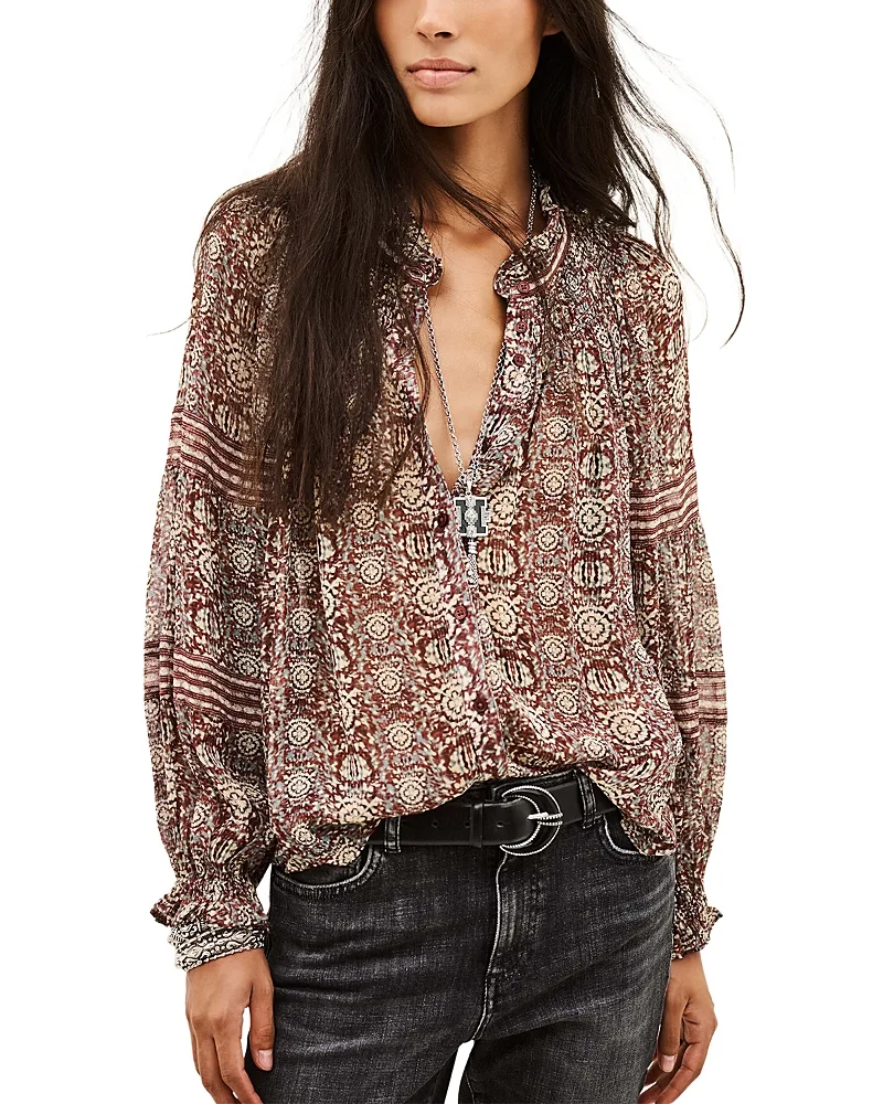 Denna Printed Relaxed Fit Blouse