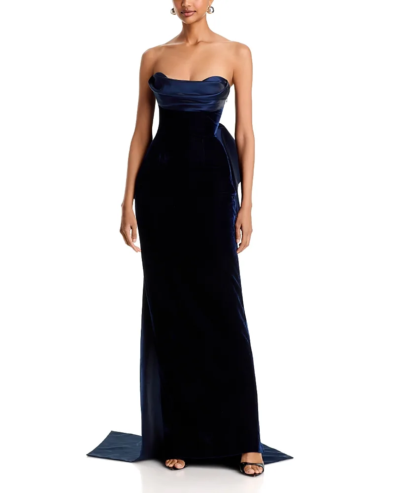 Sau Lee Tiffany Velvet Gown
