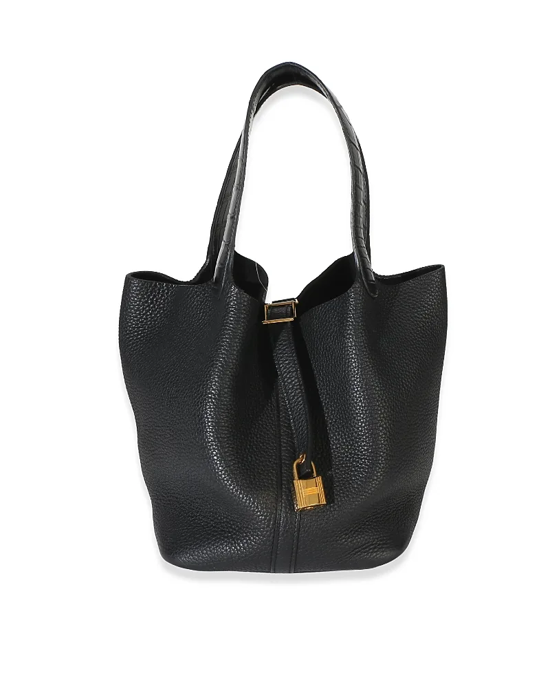 Pre-Owned Picotin Lock 22 Leather & Exotic Handbag