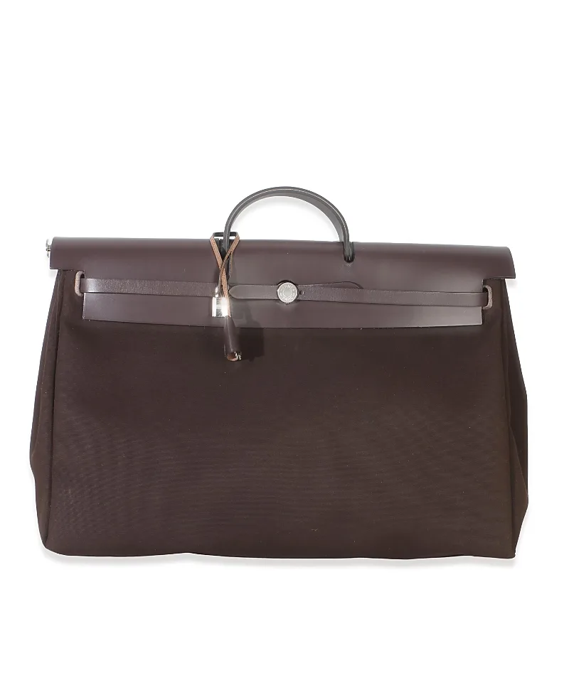 Pre-Owned Herbag Zip Cabine Bag Canvas Handbag by Hermes