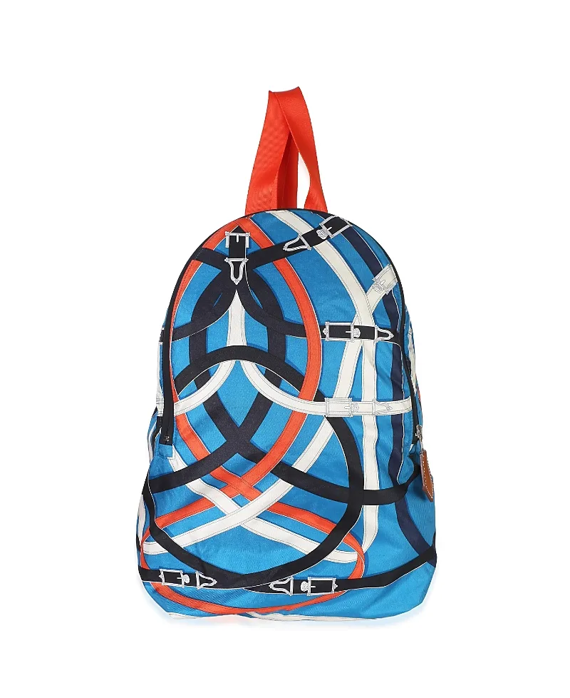 Pre-Owned Cavalcadour Airsilk Backpack Fabric Handbag by Hermes