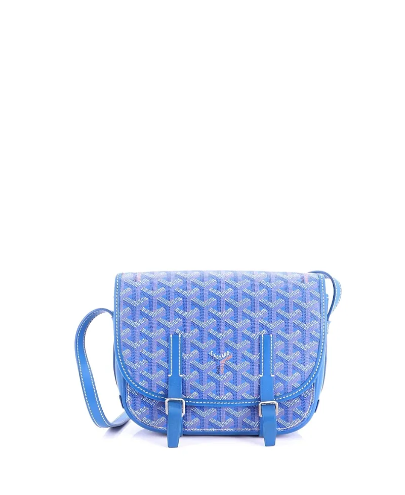 Pre-Owned Goyard Pm Belvedere Messenger Bag Coated Canvas with Leather