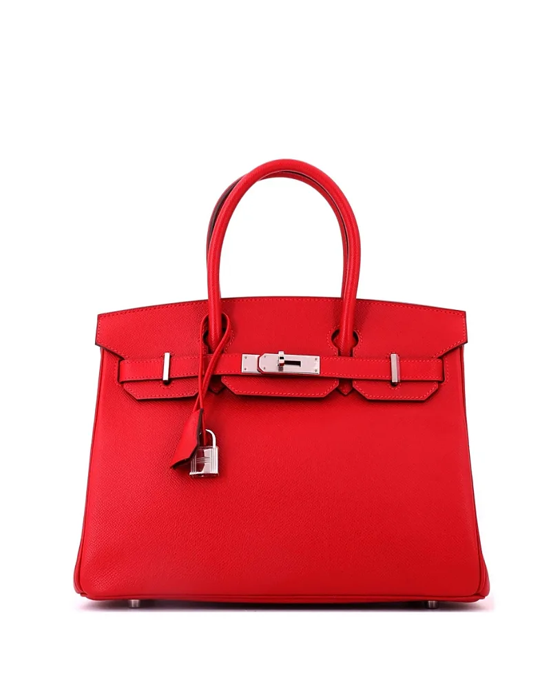 Pre-Owned Birkin 30 Handbag Epsom with Palladium Hardware by Hermes