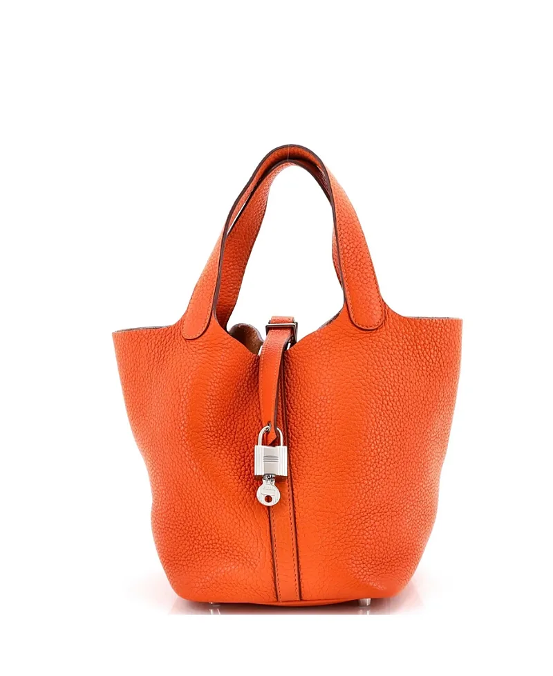 Pre-Owned Hermes Pm Picotin Lock Bag Clemence by Hermes