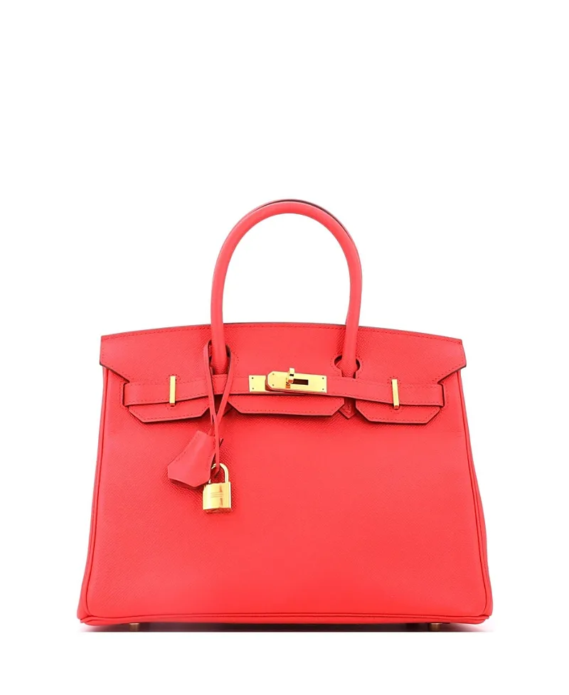 Pre-Owned Birkin 30 Handbag Epsom with Gold Hardware by Hermes