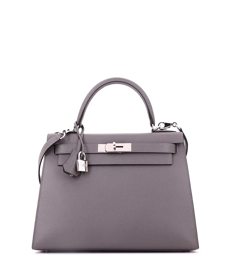 Pre-Owned Kelly 28 Handbag Epsom with Palladium Hardware