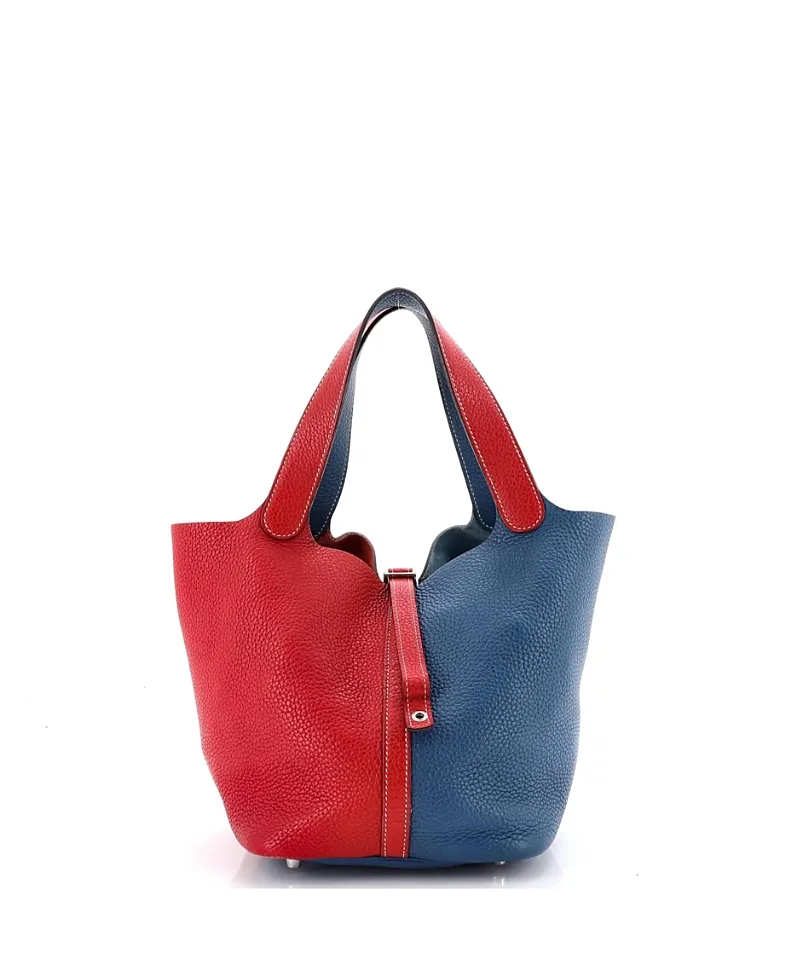 Pre-Owned mm Picotin Lock Bag Bicolor Clemence by Hermes