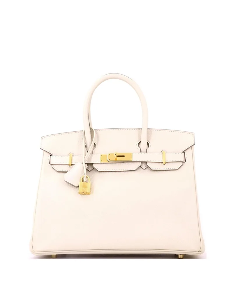 Pre-Owned Birkin 30 Handbag Epsom with Gold Hardware by Hermes