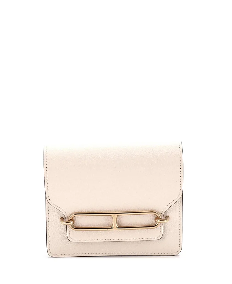 Pre-Owned Roulis Slim Wallet Chevre Mysore by Hermes