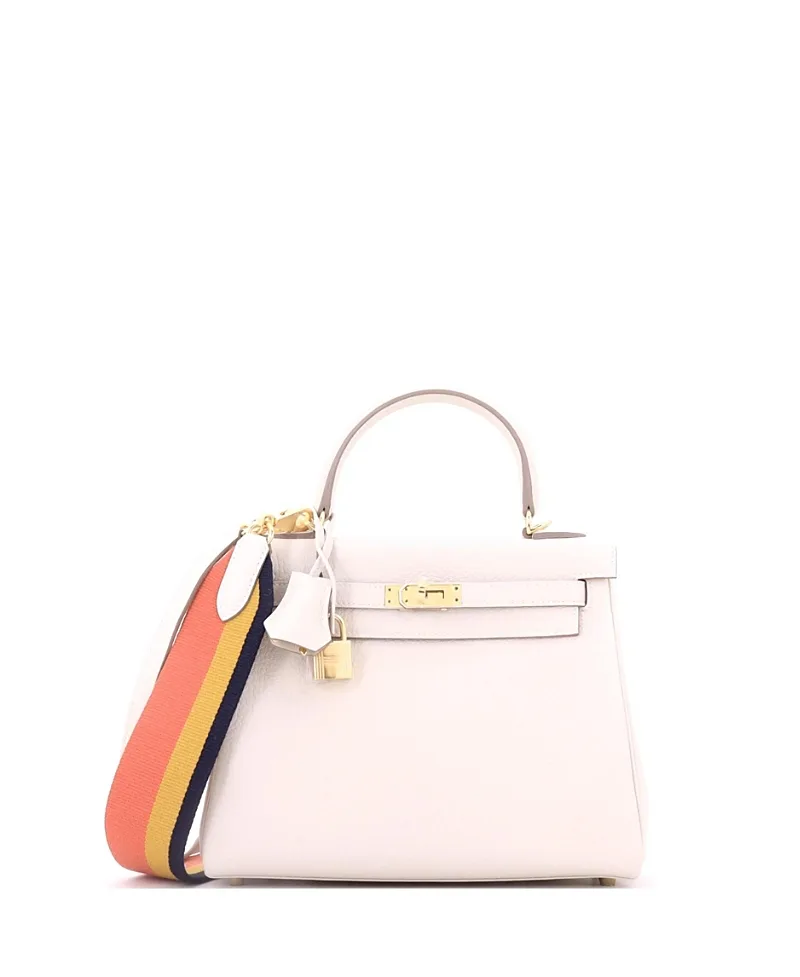 Pre-Owned Rocabar 25 Handbag Togo with Gold Hardware by Hermes