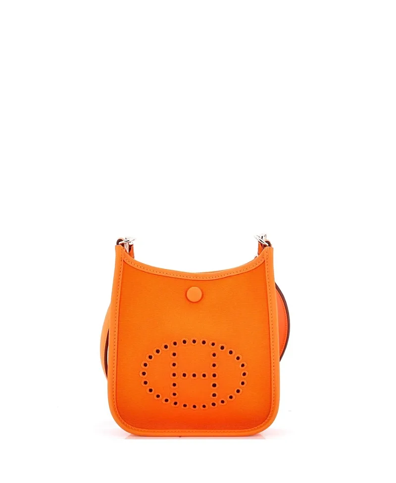 Pre-Owned Tpm Neo Evelyne Bag Toile and Leather by Hermes