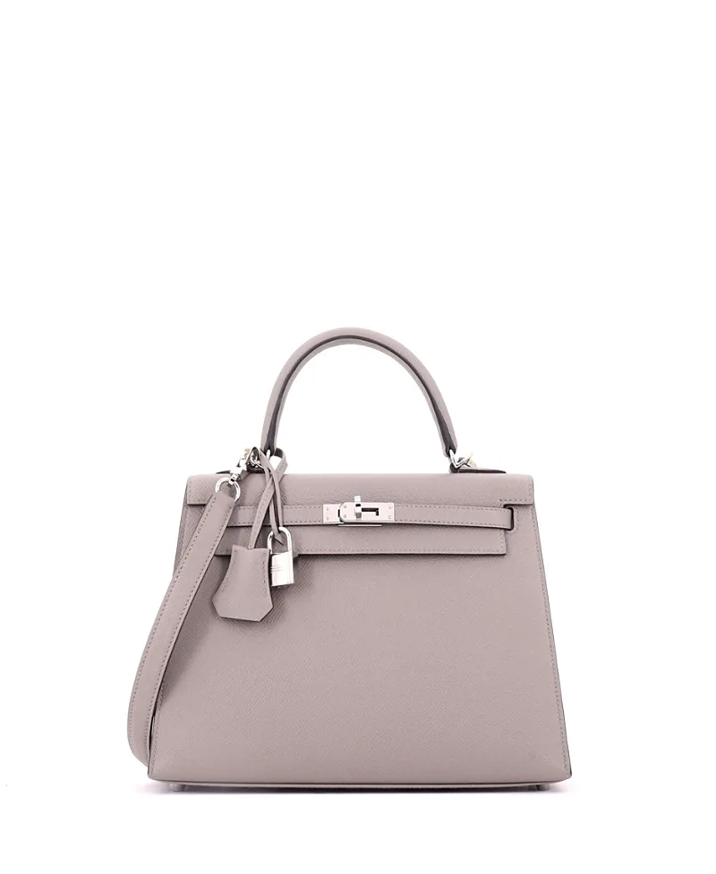 Pre-Owned Kelly 25 Handbag Epsom with Palladium Hardware