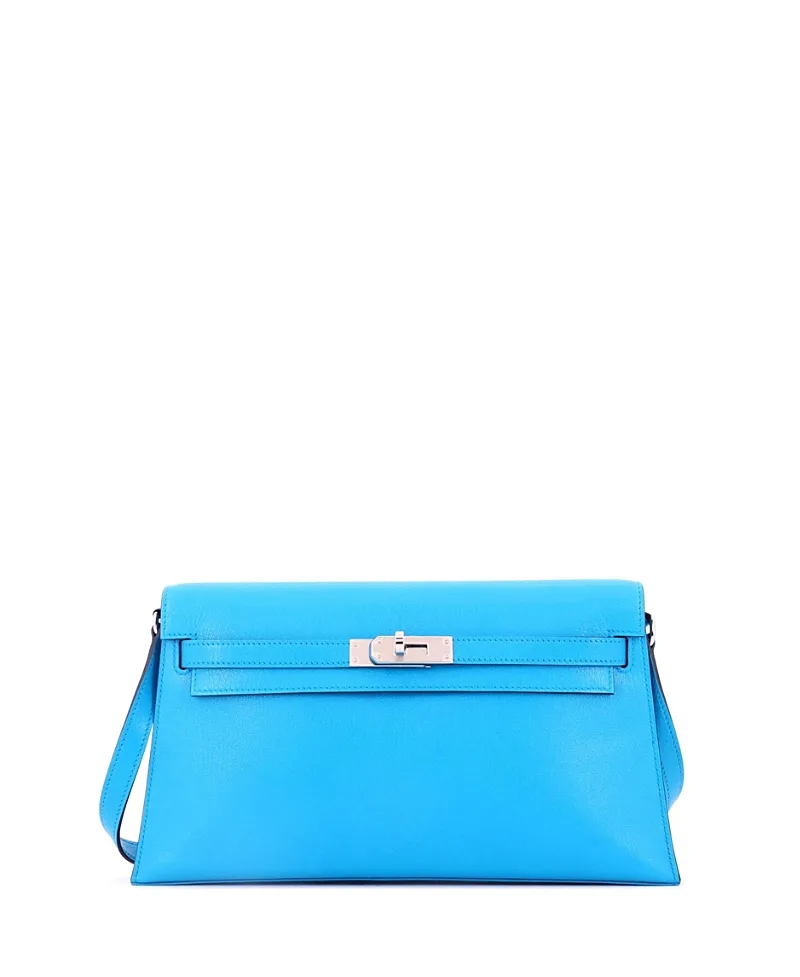 Pre-Owned Kelly Elan Shoulder Bag Chevre Chamkila by Hermes