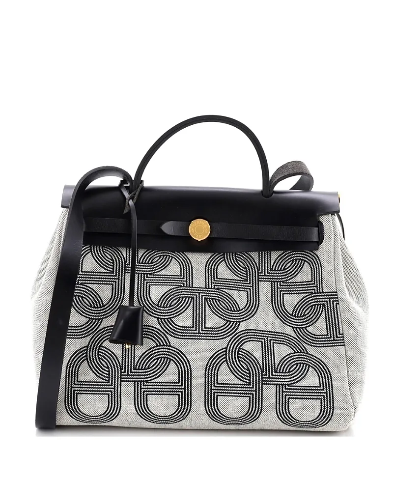 Pre-Owned Hermes 31 Herbag Zip Circuit 24 Vache Hunter and Leather by Hermes
