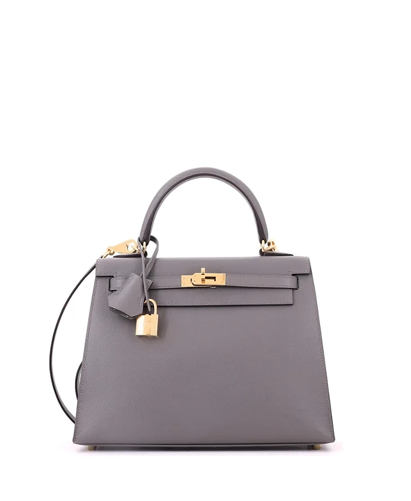 Pre-Owned Kelly 25 Handbag Madame with Gold Hardware by Hermes