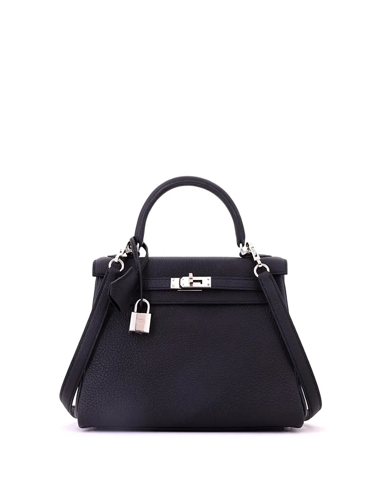 Pre-Owned Kelly 25 Handbag Togo with Palladium Hardware by Hermes