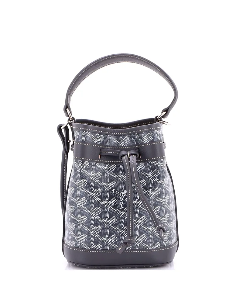 Pre-Owned Goyard Mini Petit Flot Bucket Bag Coated Canvas by Pre-owned Goyard