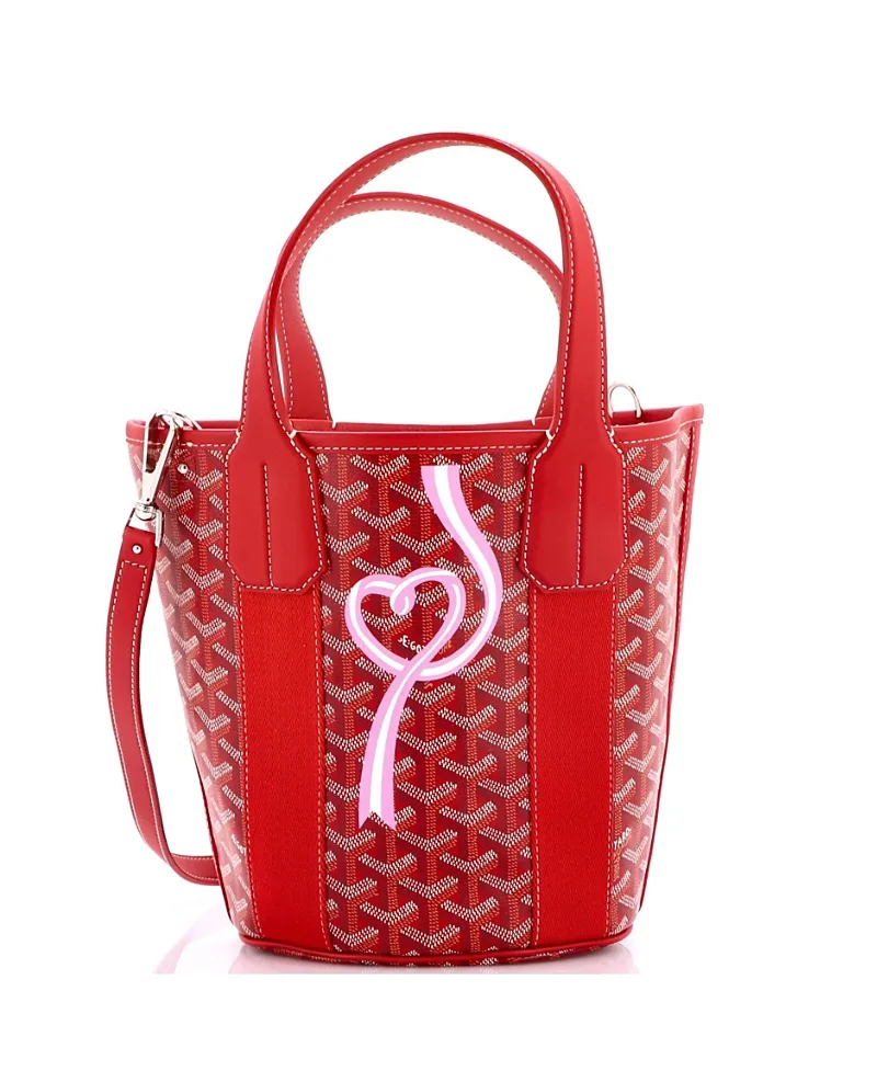 Pre-Owned Pm Belharra Tote Printed Coated Canvas by Pre-owned Goyard