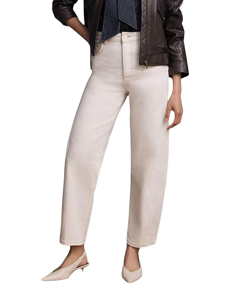 Barrel Leg High Rise Jeans by Mint Velvet
