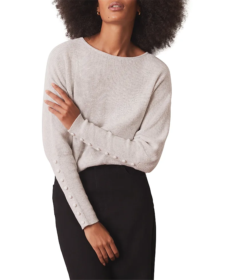 Lace Detail Batwing Jumper by Mint Velvet