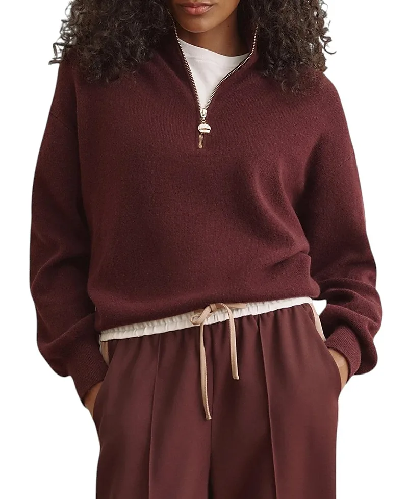 Funnel Neck Zip Through Jumper by Mint Velvet