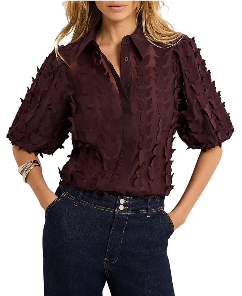 Butterfly Applique Shirt by Mint Velvet