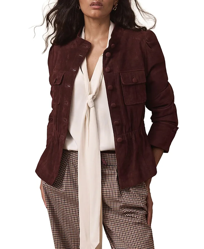 Suede Peplum Jacket by Mint Velvet